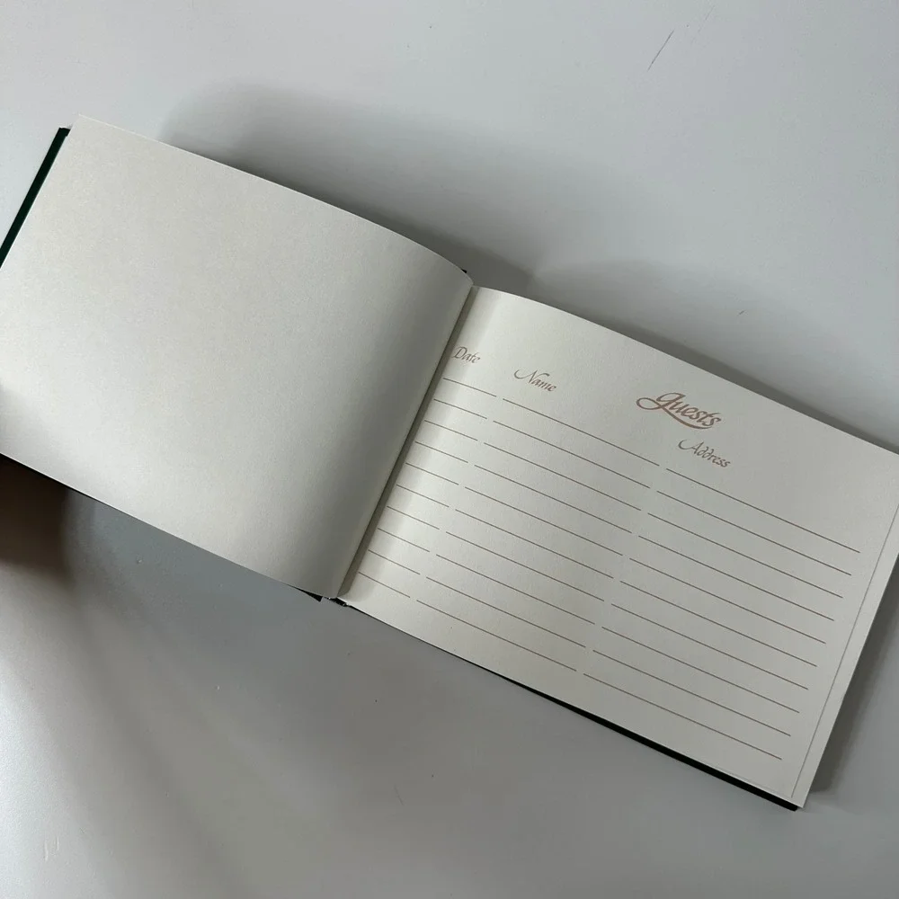 Vintage 1990 Cat Guest Book Lesley Anne Ivory Markings Green‎ Hardcover Unused